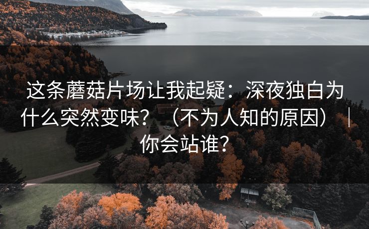 这条蘑菇片场让我起疑：深夜独白为什么突然变味？（不为人知的原因）｜你会站谁？